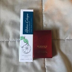 Atelier lemon island and Versace Eros flame samples